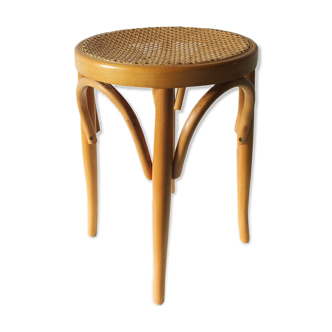 Stool wood turned caning