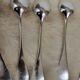 Set of 6 teaspoons in silver metal 18gr