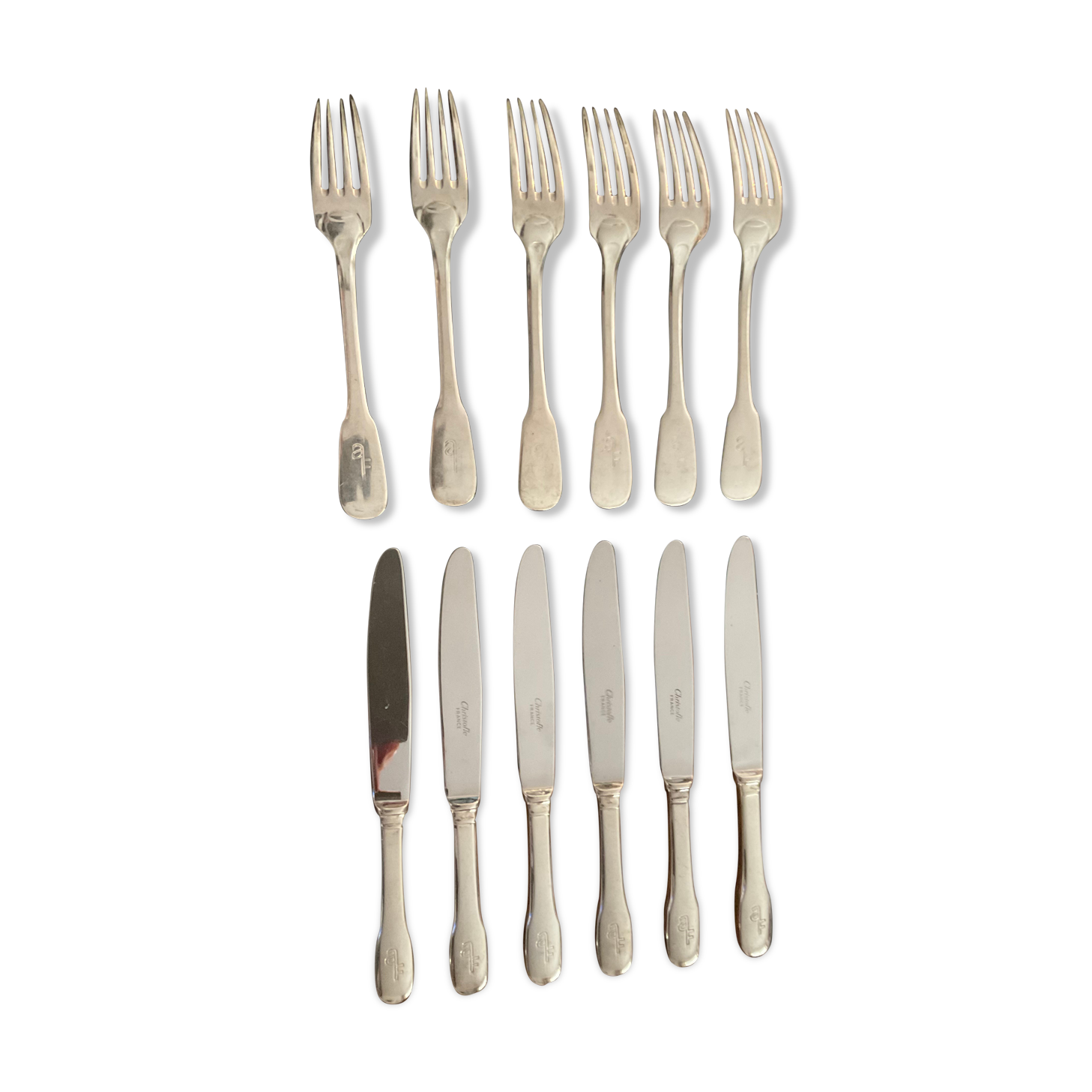 Set of 12 christofle seats for Air France