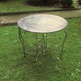 Mid century painted iron patio or garden table, 1960s