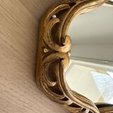 Angel wood mirror