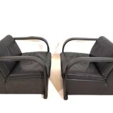 Otto Zapf Arcona ensemble de 2 fauteuils en cuir pour Art Collection