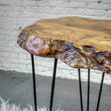 Table d'appoint en bois d'olivier bio