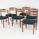 Set of 6 Carl Ekström for Albin Johansson chairs 'Dalarna' teak