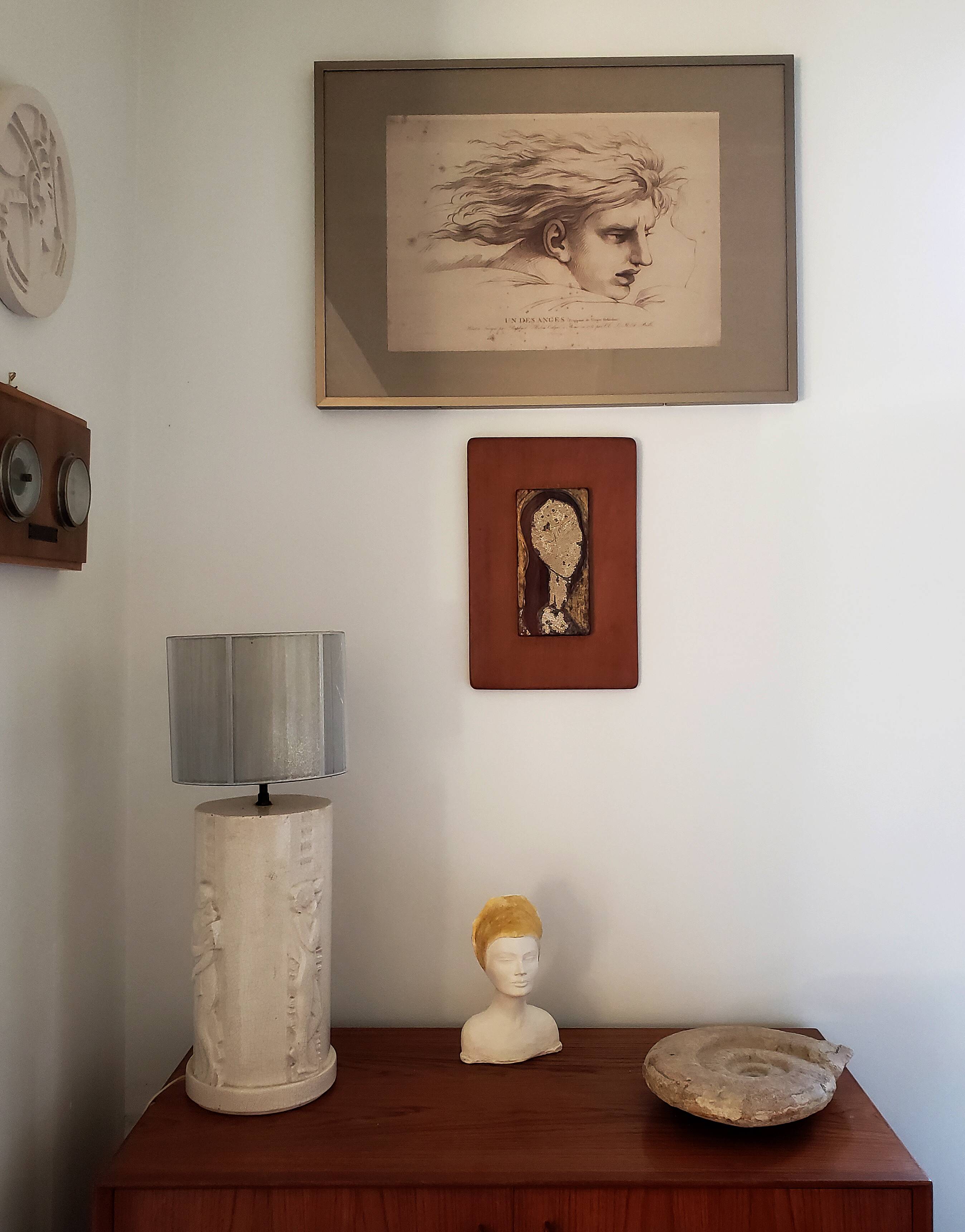 Plaster bust of a woman