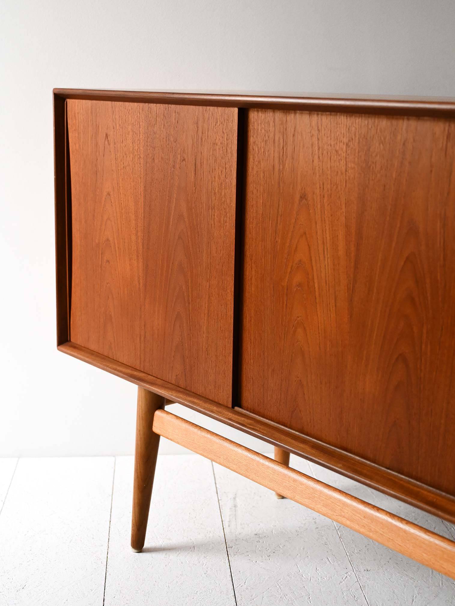 Vintage Scandinavian Teak Sideboard with Drawers