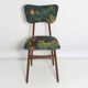 Mid-century butterfly chair, Schwarzwald linen by Dedar, dark wood, Europe, 1960s