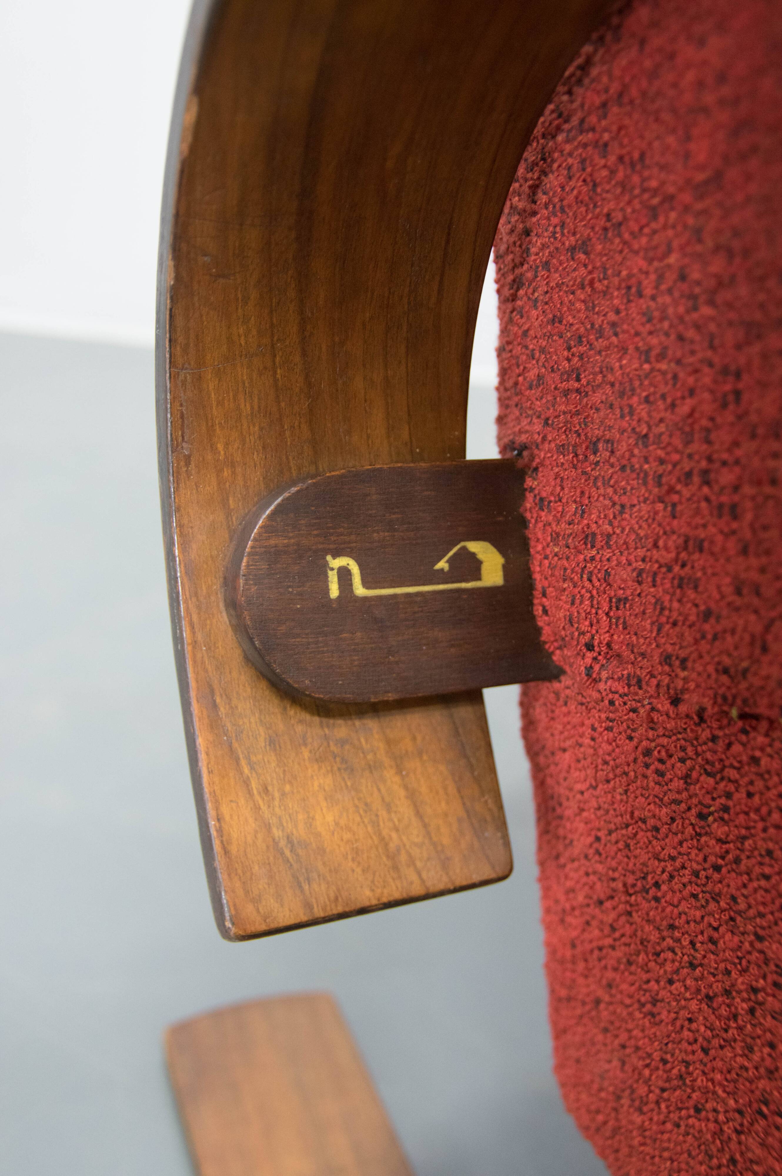 Rare Armchair in Alvar Alto Style by Navratil, 1930s, Labeled