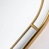 Large facet cut mirror with gilded frame by Deknudt, 1960s