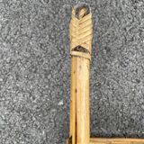 Vintage rattan wall shelf