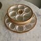 Set of 6 plates and 1 large oyster dish. Saint Clément.