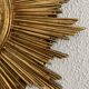 Vintage mirror 1960 witch's eye sun gold leaf - 43 cm