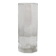 vase octogonal en verre épais transparent