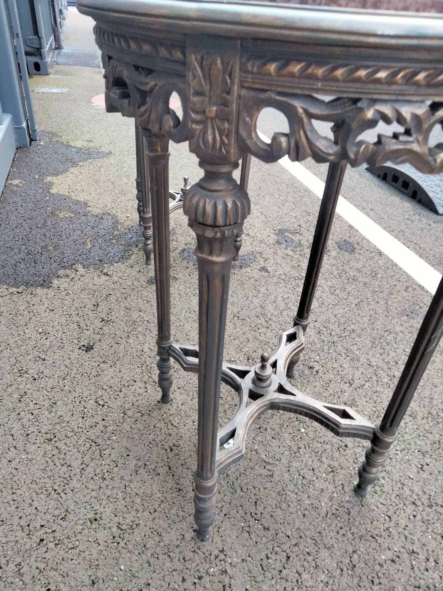Pair of pedestal tables