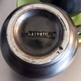 Vallauris Monica Céram coffee set, anthracite black outdoors, green indoors. 9 pieces.