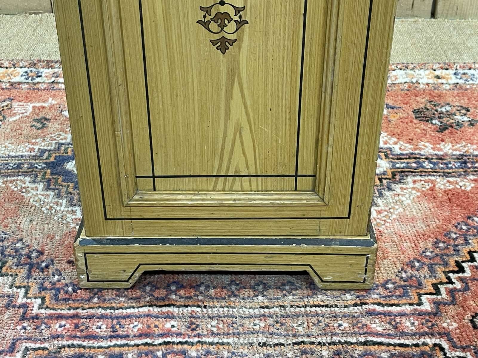 19th century English bedside table in painted fir