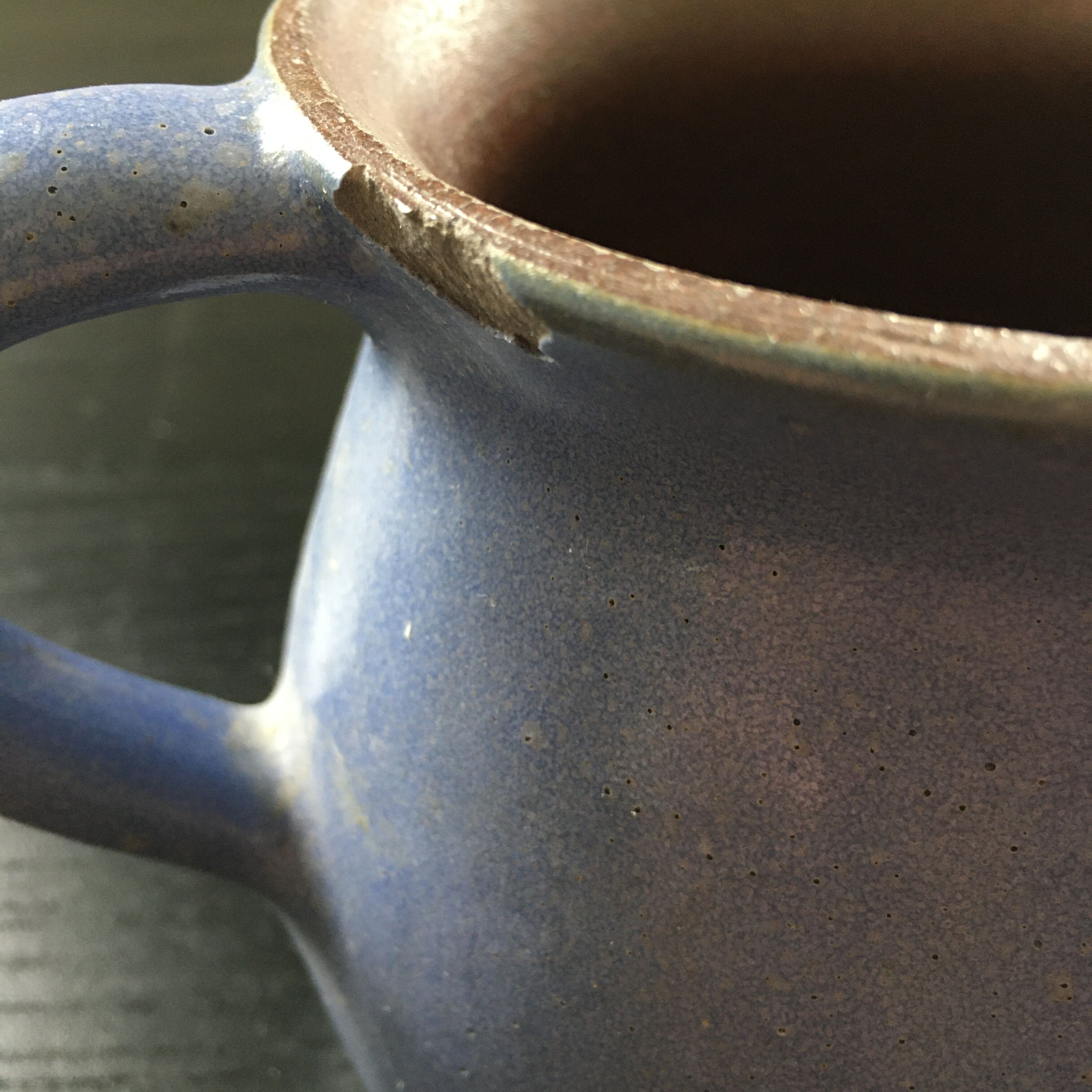 Blue stoneware jug