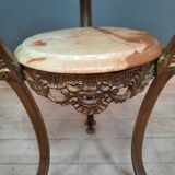 Bronze and onyx selette