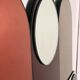 Miroir style 70'S en verre miroir fumé coloré