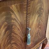 1950s Chippendale Mahogany Sideboard with Glass Top