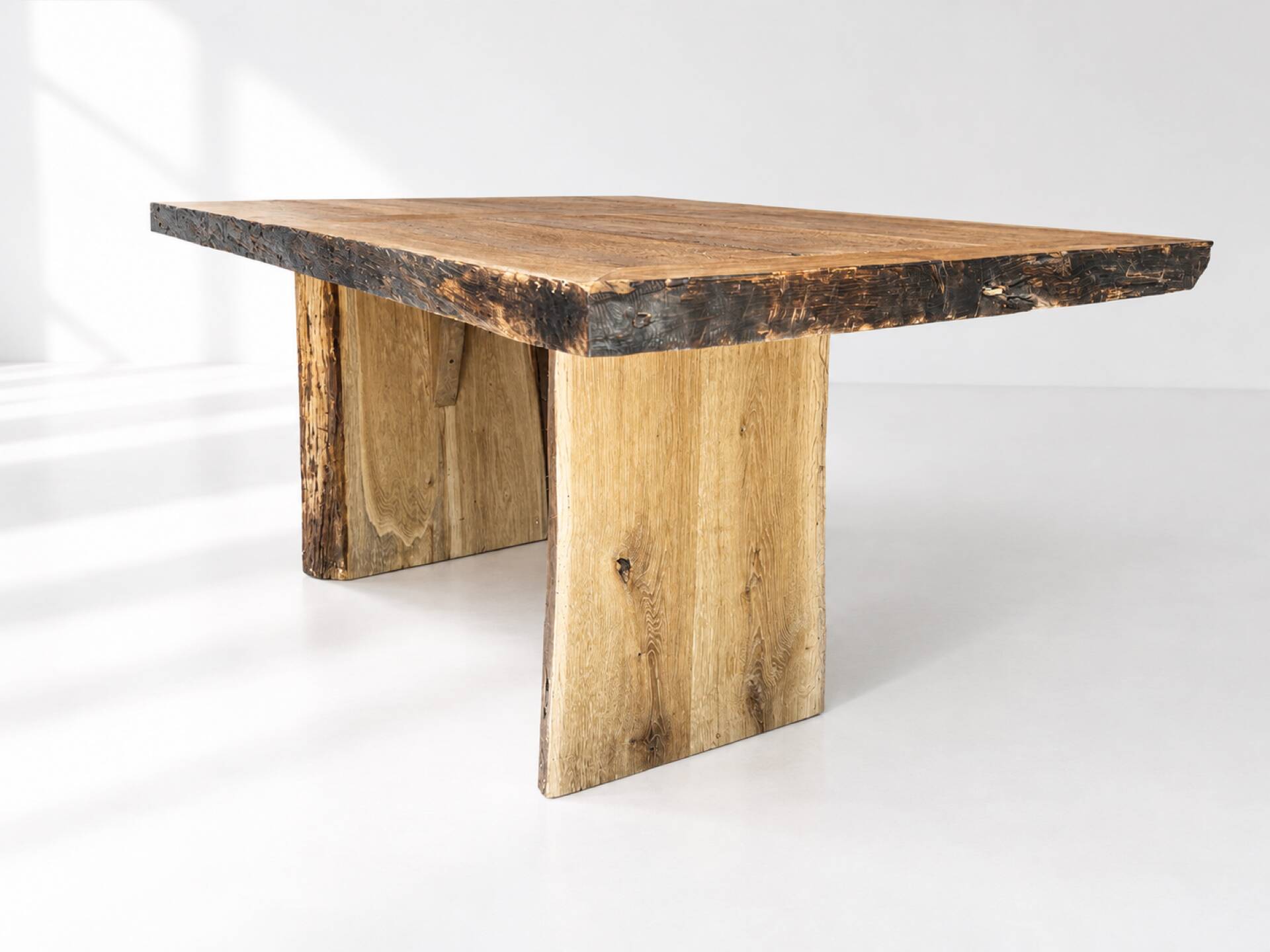 Handcrafted solid oak table