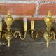 Pair of Double Wall Lights in Antique Louis XV Style, Gilded Bronze Vintage #D67