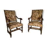 Pair of Louis XIII armchairs