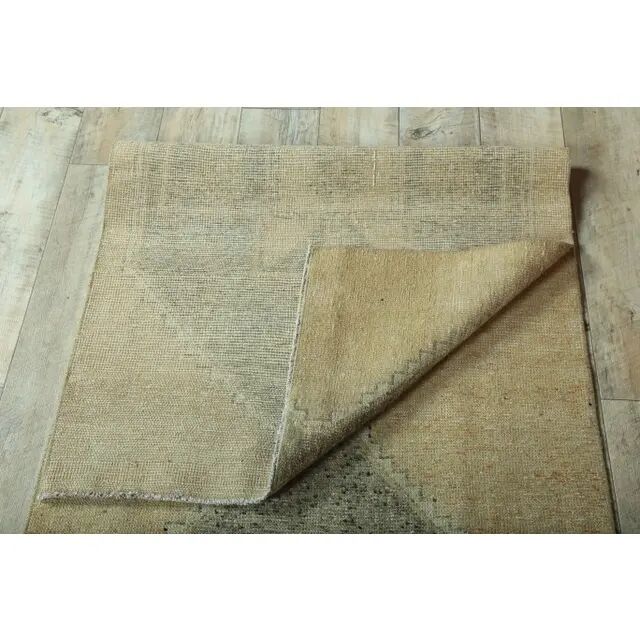 1970s Turkish hand-knotted runner rug 89x350