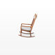 Rocking chair by Hans Olsen for Juul Kristensen in grey felt