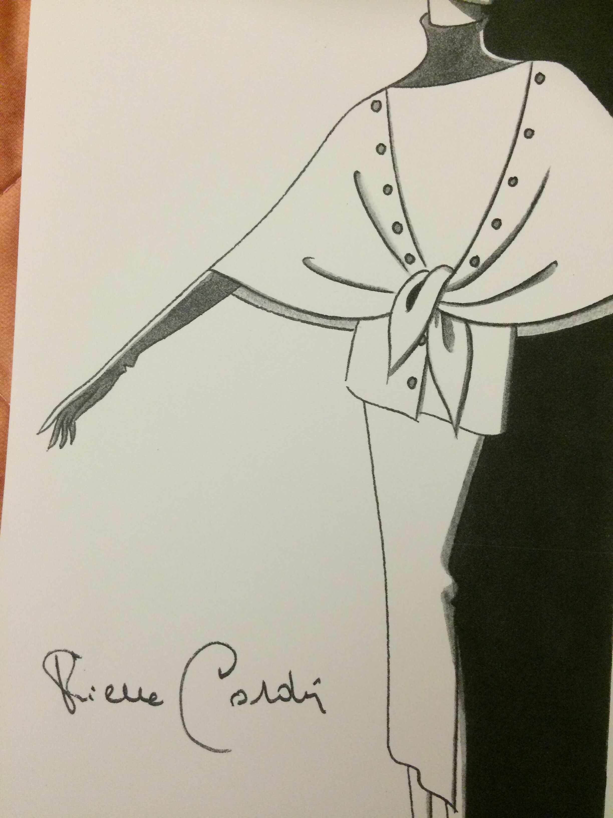 Illustration de mode de presse par Pierre Cardin