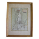 Martigues pond Old geographical map 18th century engraving 1764 by Bellin
