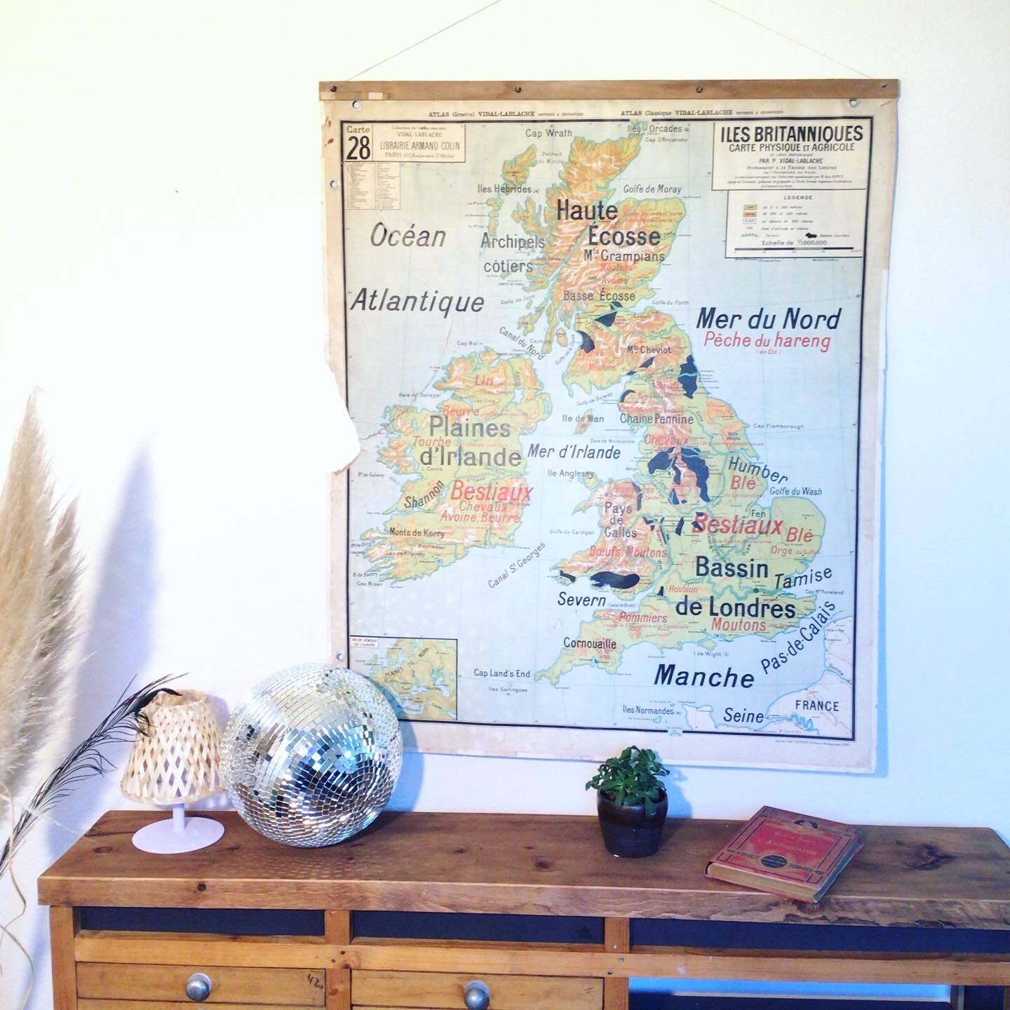 Map Vidal Lablache British Isles