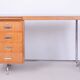 Restored Bauhaus Oak Writing Desk, Hynek Gottwald, Chrome, Czechia, 1930s