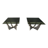 Vintage brutalist coffee tables or side tables, 1970s