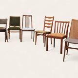 Zes Mid Century stoelen