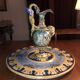 Ewer on base in Nevers earthenware Aintoine Montagnon max diameter 40 cm height 28cm