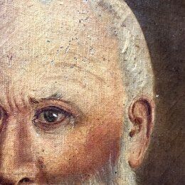 Delacroix's oil painting on a self-portrait