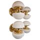 Wall/ceiling lamp in brass model "BAU" by Klaus Michalik, Midcentury.