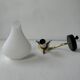 Lot of 3 old vintage opaline wall lights