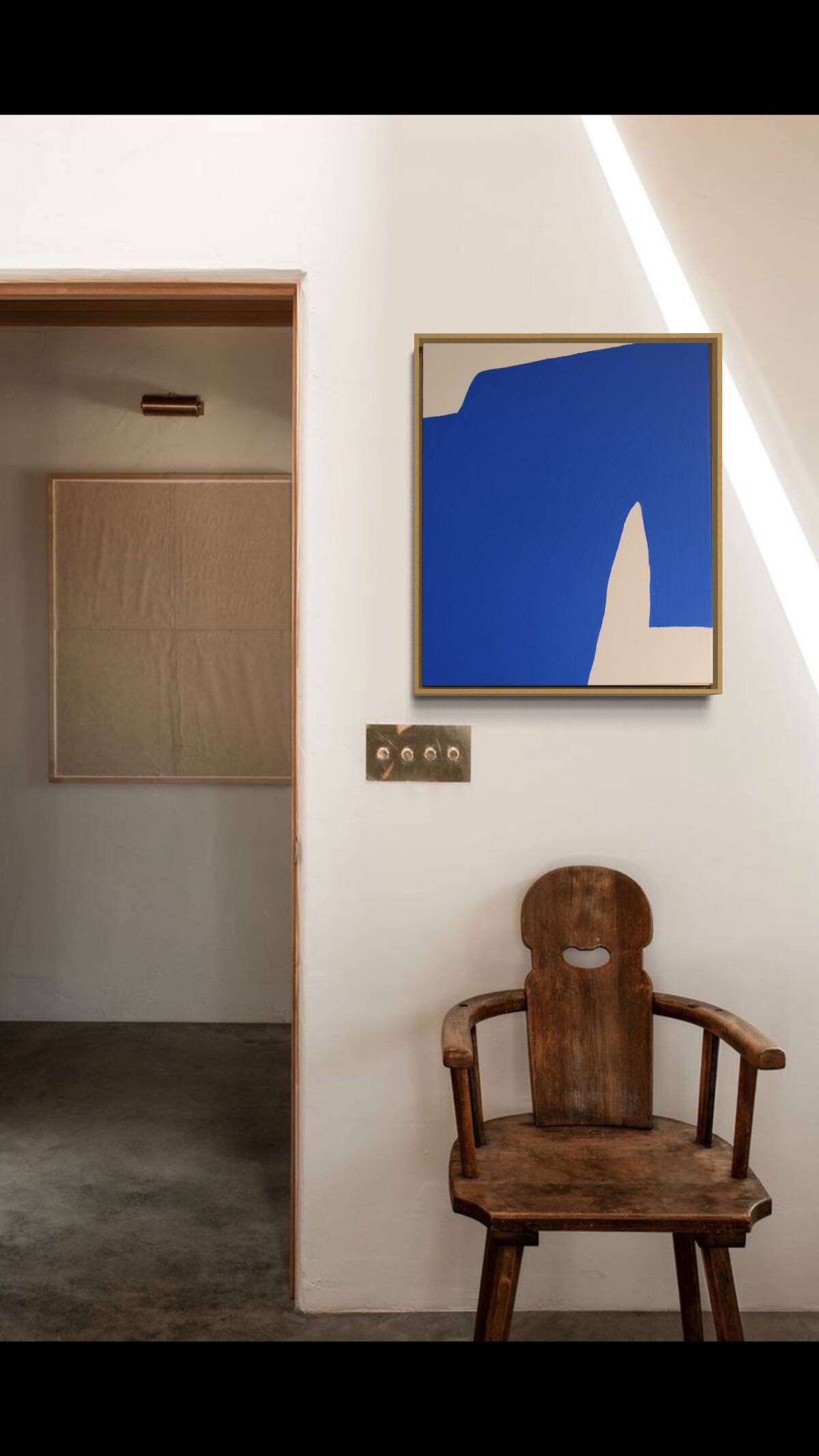 Blue Abstract Art N1 65x54cm by Bodasca