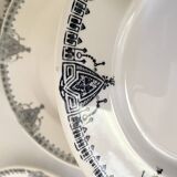Flat ironstone plates bft 19th century