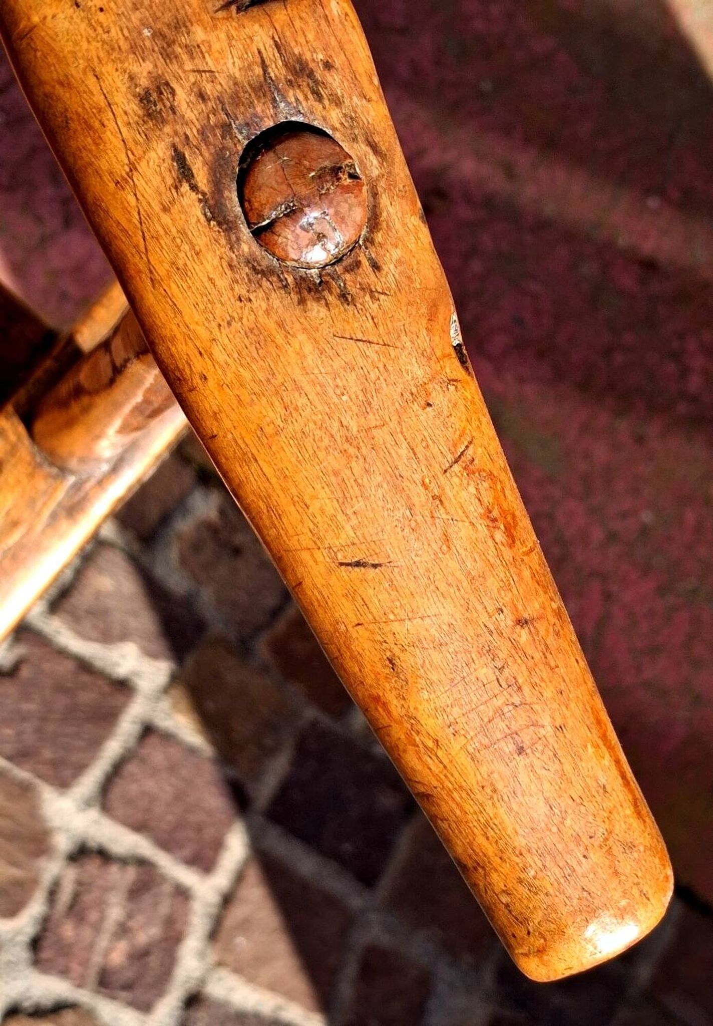 Authentic chair of the Baoulé chief, Côte d'Ivoire, Africa, raw art.