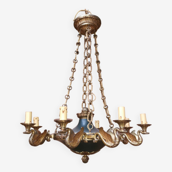 Empire chandelier in bronze