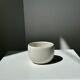 Trio of white ceramic cups D9cm
