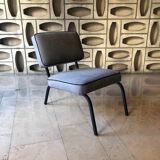 Vintage armchair from the 70s with angora fabric