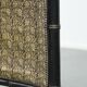 Antique French faux bamboo firescreen with luxurious fabric