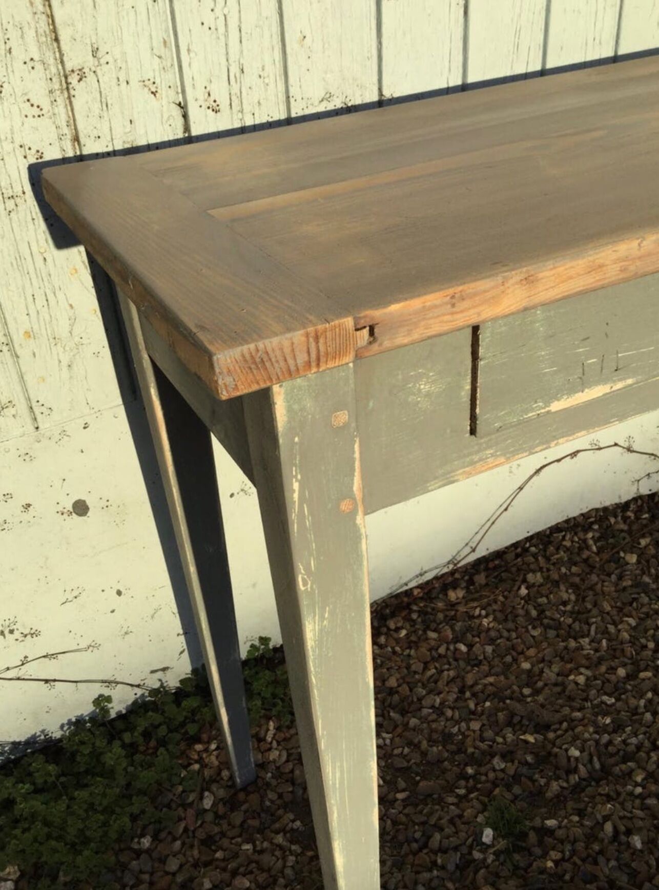 Vintage grey patinee console