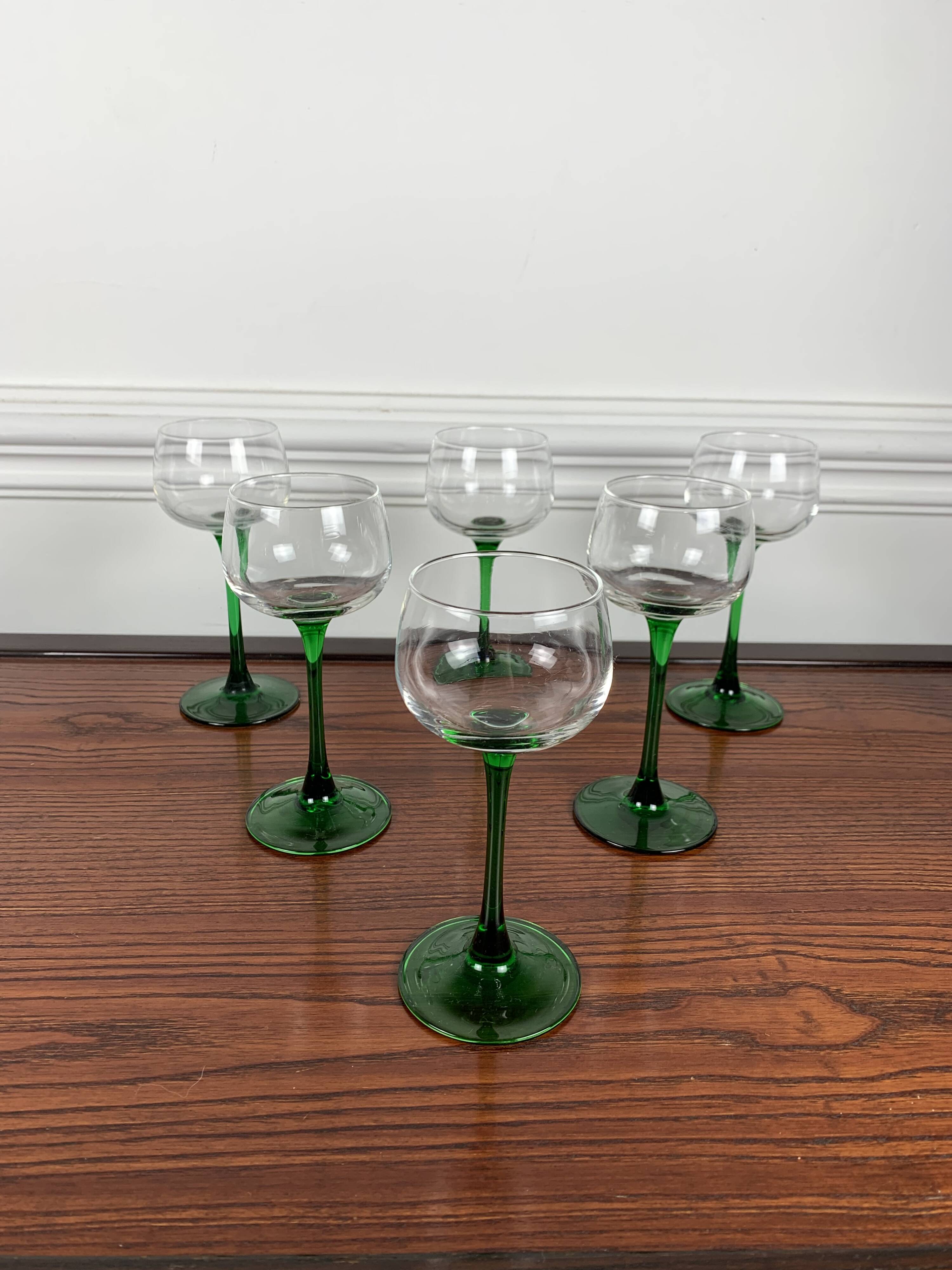 Lot de 6 verres à vin d'alsace