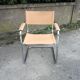 Fauteuil Cantilever en cuir couleur pêche