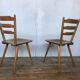 Series of 20 Scandinavian chairs or vintage wooden bistro